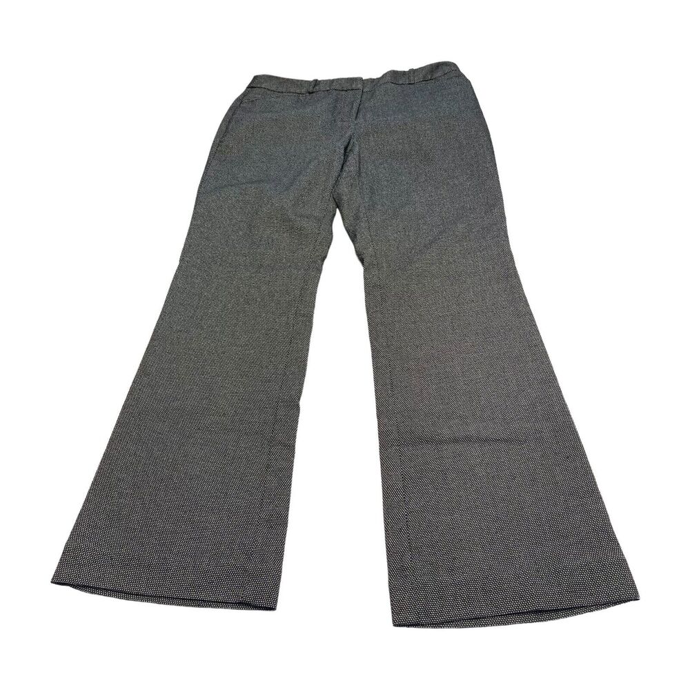 Worthington Dress Pants Women's 12 Gray Polka Dot Modern Fit Mid-Rise Wide-Leg - Picture 1 of 8